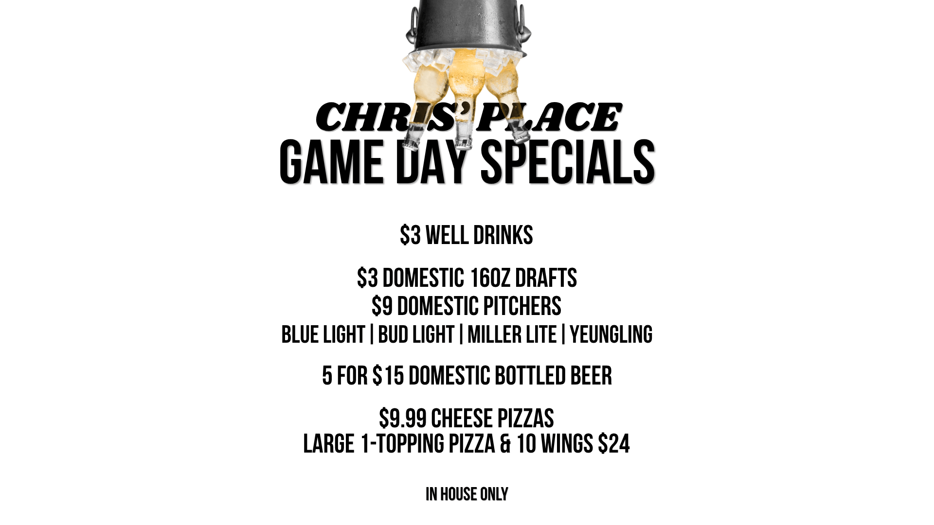 Copy of Game Day Specials